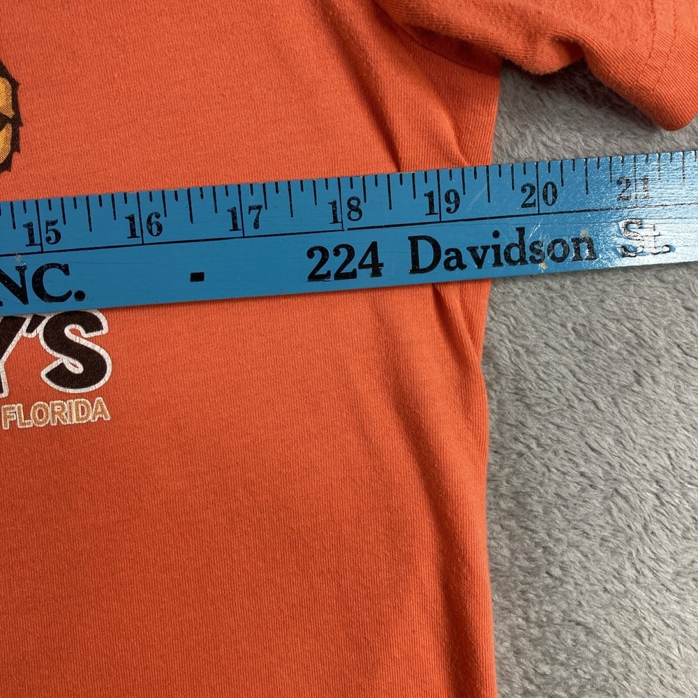 Pineapple Willy's Shirt Adult Medium Orange Panama Beach Florida Graphic Tee SS - Picture 15 of 15